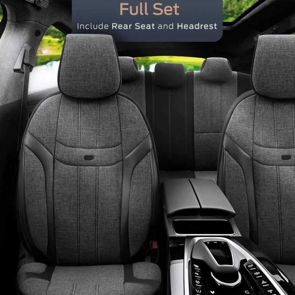 Auto Sitzbezug Set Universal Vorne und Hinten Komfortabel Komplett Set